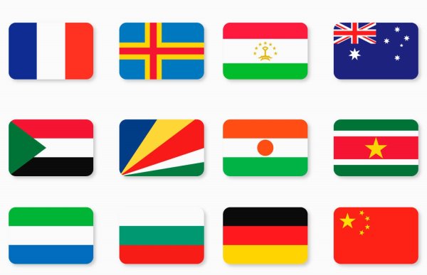 Стилизованные флаги стран
