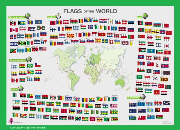 Плакат "флаги государств мира"