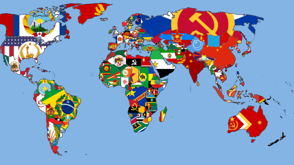 Карта мира с флагами
