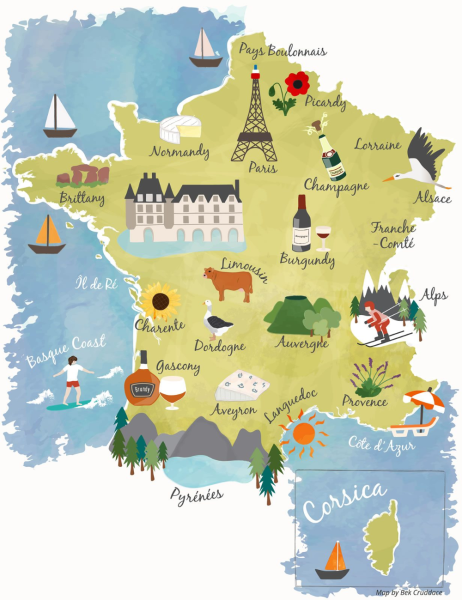 Туризм карта Франции
