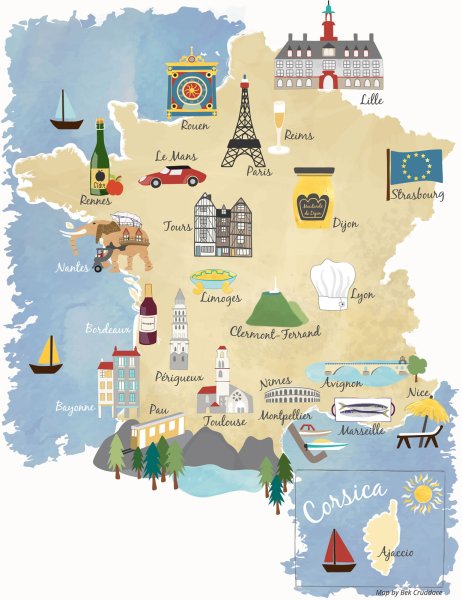 Туризм карта Франции