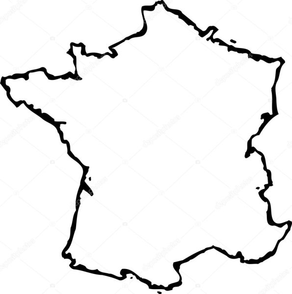 Контур территории Франции