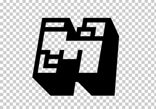 Иконка МАЙНКРАФТА черно белая