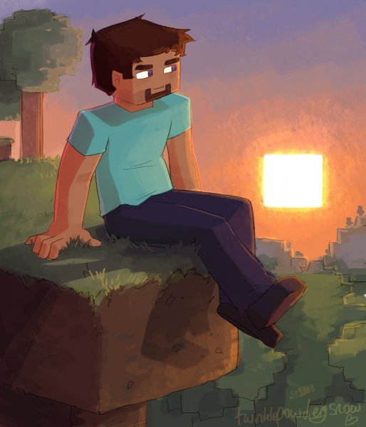 Steve and Herobrine