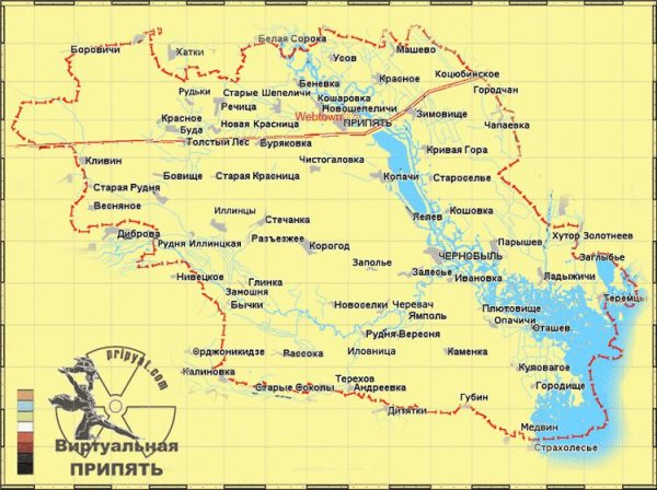 Карта Украины Чернобыль Припять на карте