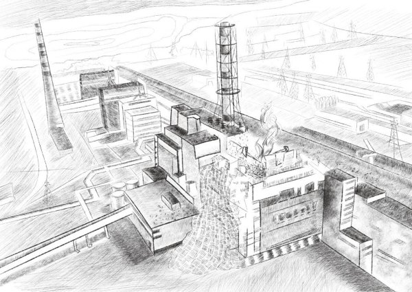 Чернобыльская атомная электростанция раскраска