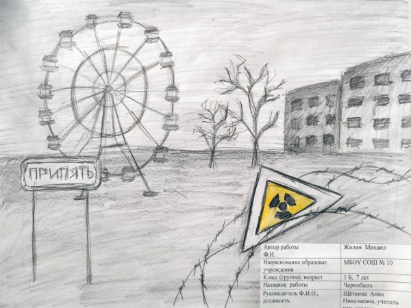 Рисунки на тему Чернобыль карандашом