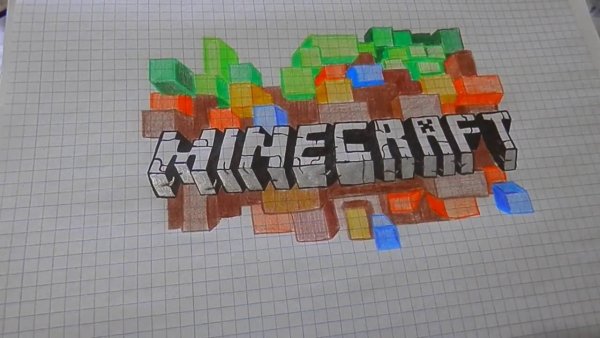 Граффити в стиле майнкрафт