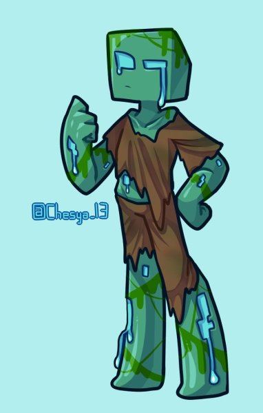Minecraft Art утопленник