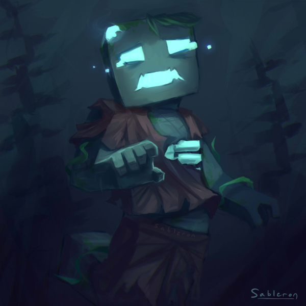 Minecraft Art утопленник