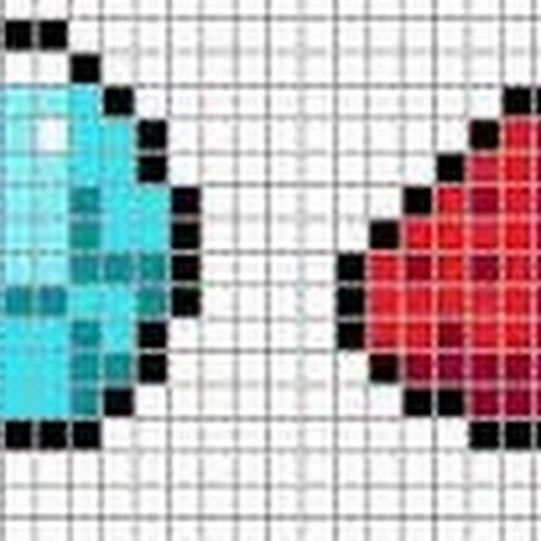Алмаз из МАЙНКРАФТА по клеточкам