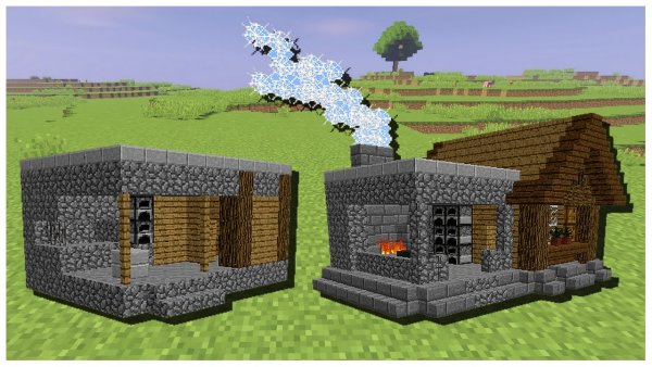 Minecraft кузница в деревне