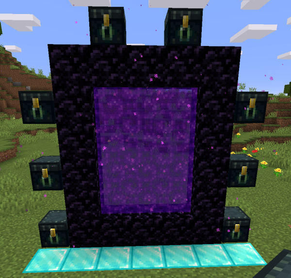 Minecraft портал обсидиан