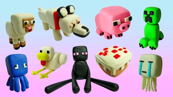 Пластилиновые фигурки из МАЙНКРАФТА