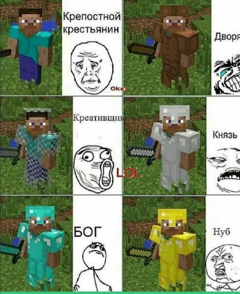 Мемы про майнкрафт