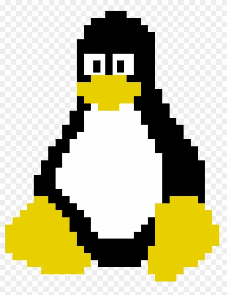 Linux Пингвин пиксельный