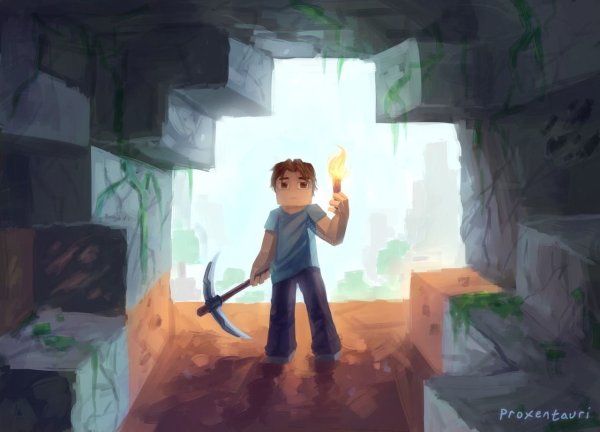 Minecraft Art Стив