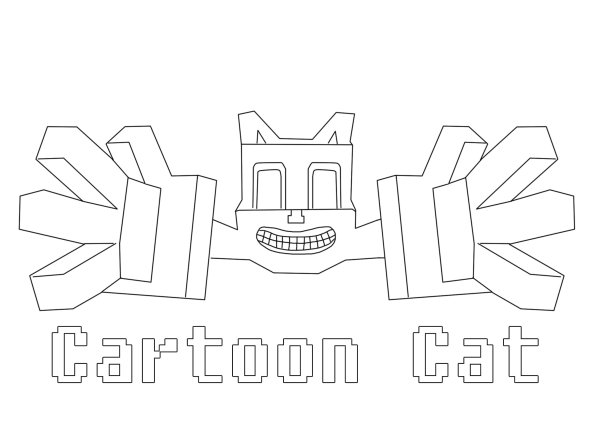 Cartoon Cat раскраска