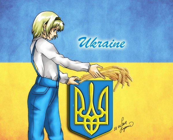 Украинский флаг аниме