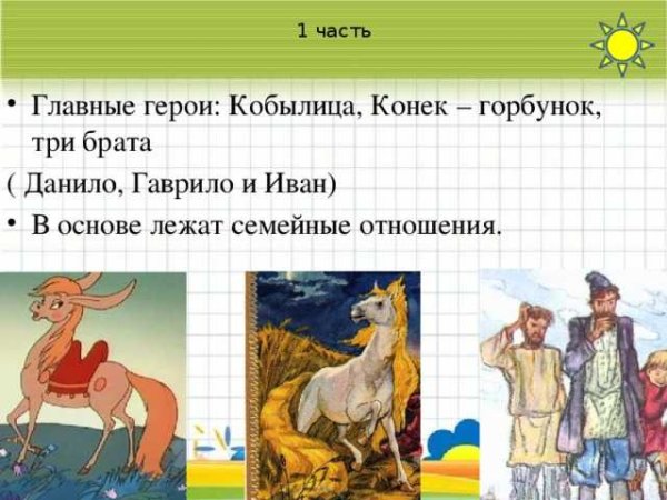 Герои сказки конек горбунок