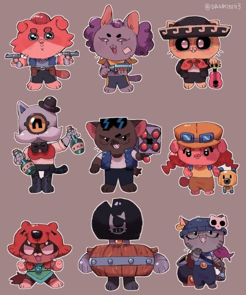 Персонажи Brawl Stars милые