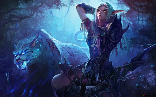 Warcraft ночные эльфы охотница