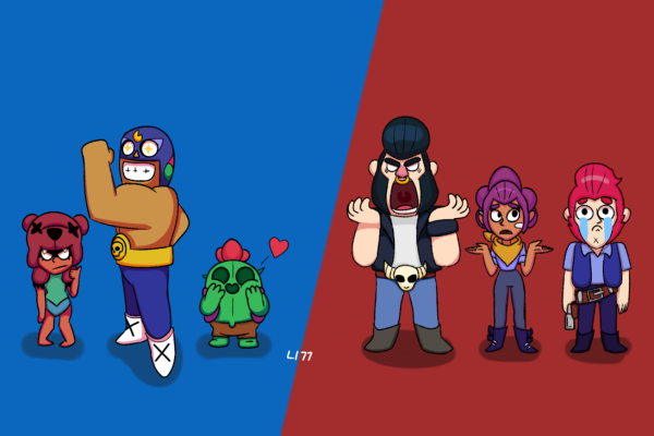 Brawl Stars Леон и би би