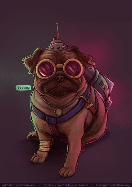 Мопс Cyberpunk