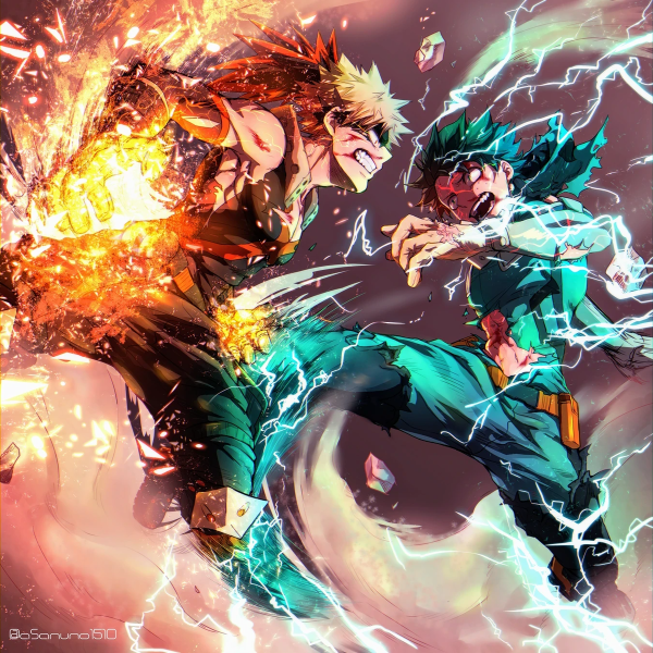Midoriya vs Bakugou