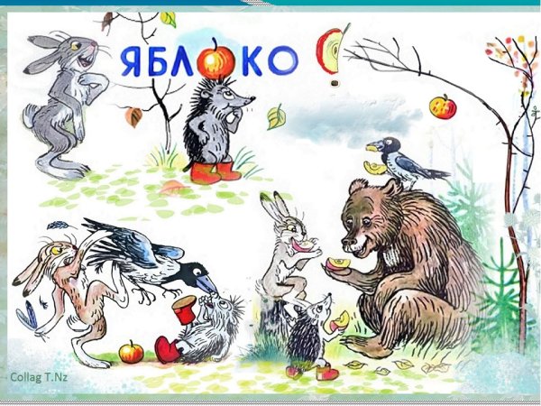 Иллюстрации к сказке Сутеева яблоко для детей