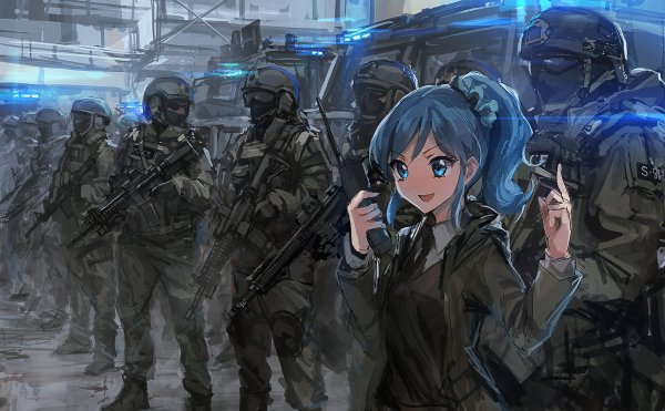 Аниме тянка спецназ