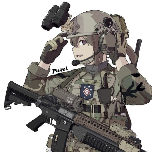 Аниме тянка Военная
