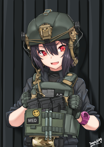 Аниме тянка Военная
