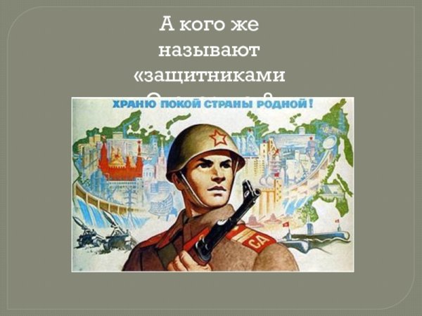 Защитники родной страны