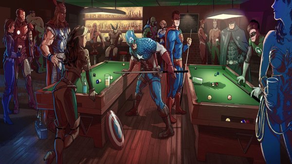 Marvel и DC В баре