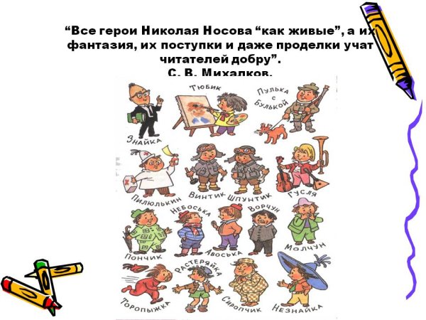 Герои произведений Носова