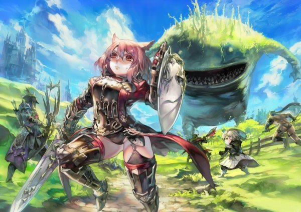 Аниме Lizardman Monster girl