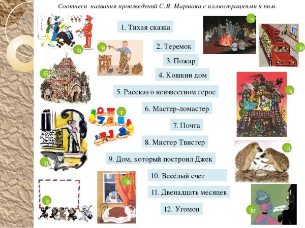 Герои сказок Маршака