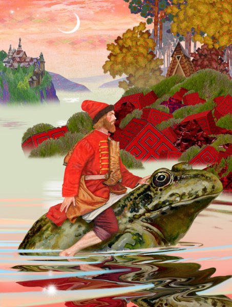 Чувашская девушка рисунок