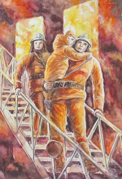 Пожарный рисунок