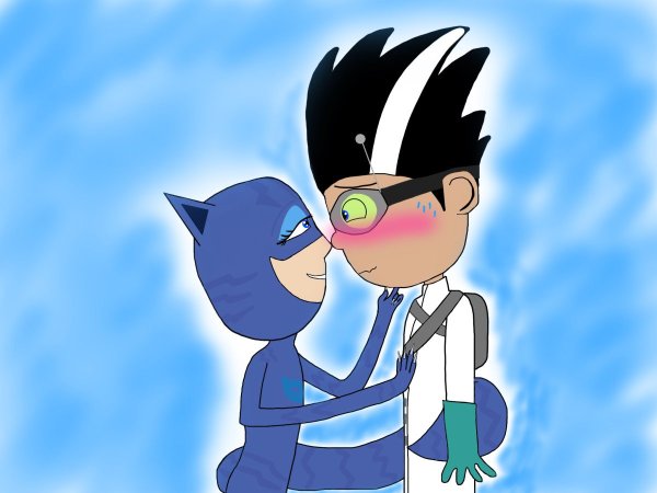PJ Masks Ромео и Лунач девочка шипп арт