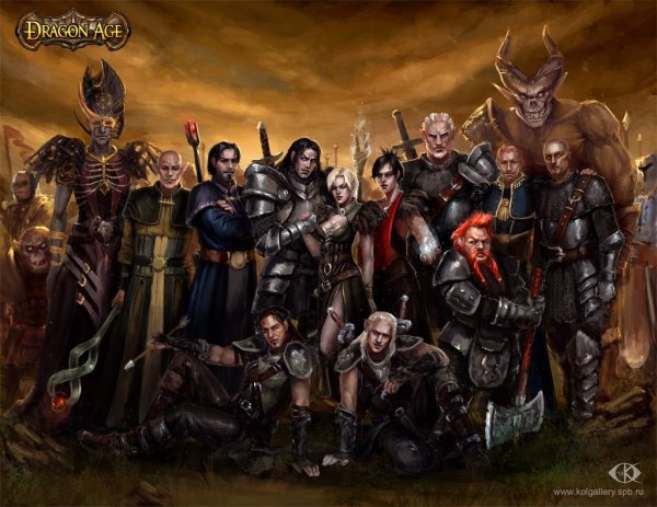 Dragon age Origins персонажи арт