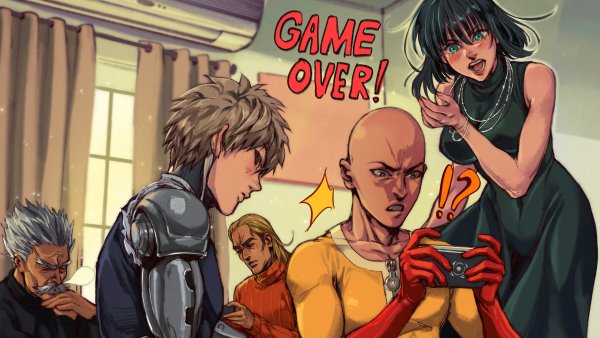 One Punch man Фубуки и Сайтама