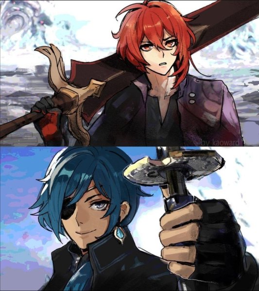 Diluc and Kaeya