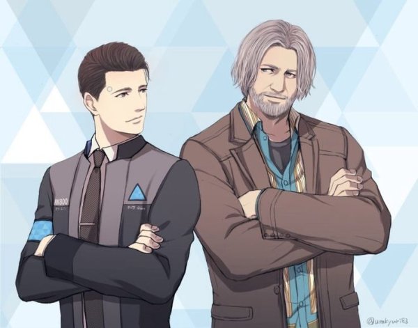 Detroit become Human Коннор и Хэнк