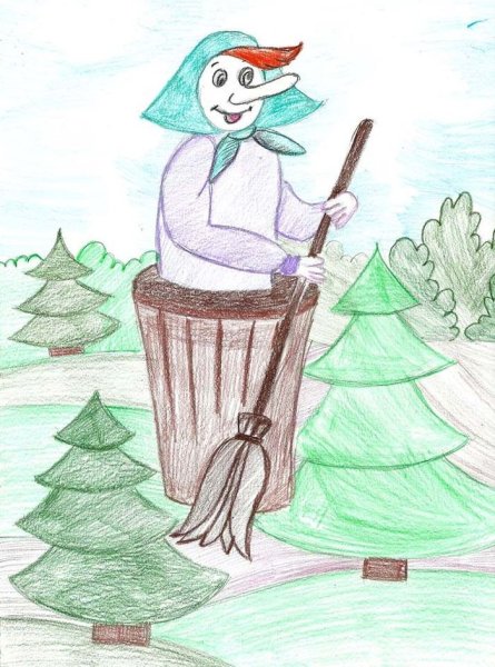 Рисунок баба Ежки