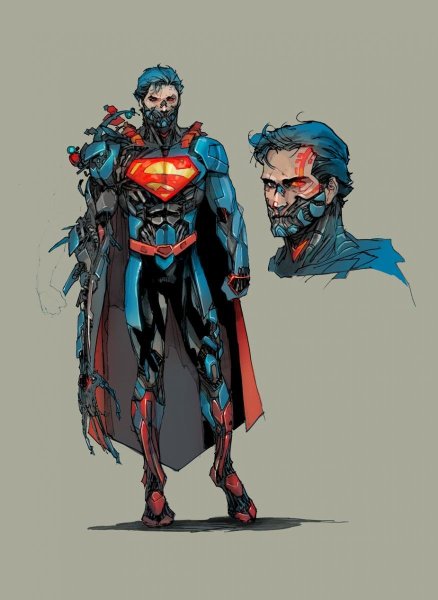 Киборг Супермен DC арт