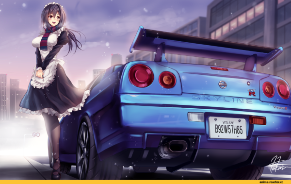 Nissan Skyline GTR r34 аниме