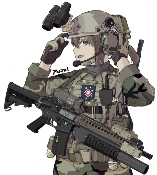 Аниме тянка Военная