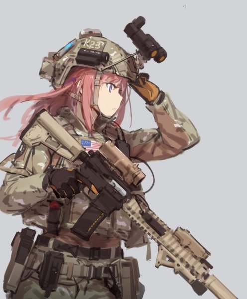 Аниме тянка Военная